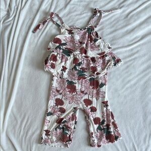 Kate Quinn Baby Floral Ruffle Strap Jumpsuit
